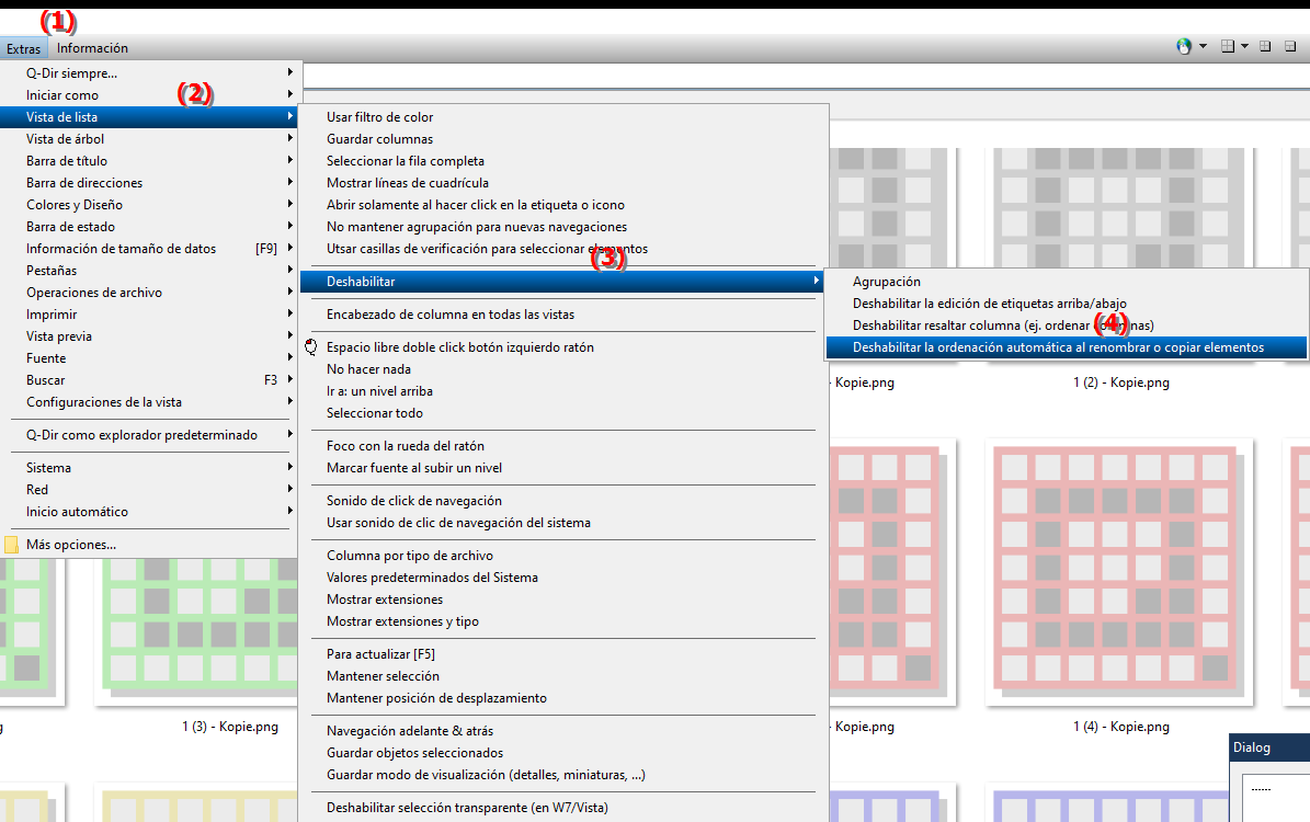 El Explorador de archivos desactiva la clasificación automática al cambiar el nombre o copiar